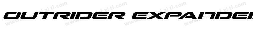 Outrider Expanded Bold Italic Expan字体转换